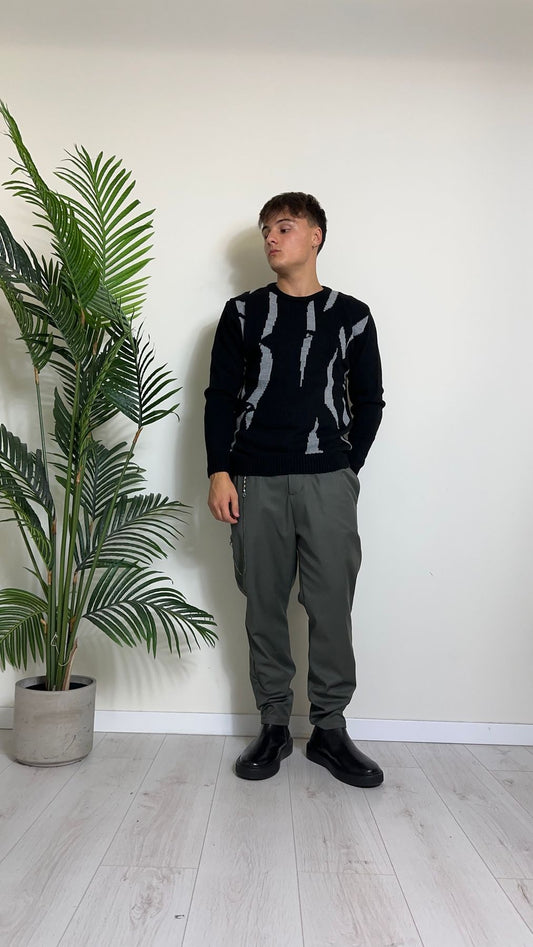 IMPERIAL - M814124366 - PULL MISTO LANA LAVORAZIONE ASTRATTA