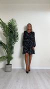 SUSYMIX - D1757EU03 - ABITO IN CREPE FLUIDO FANTASIA CASHMERE CON SOTTOVESTE