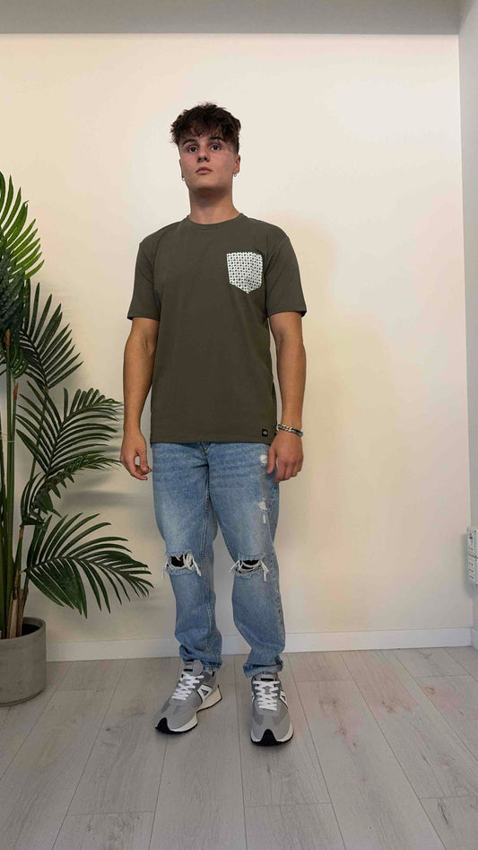 KARL HOMME - MU739 - T-SHIRT COTONE CON TASCHINO