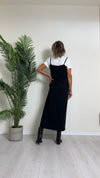 TENSIONE IN - W24X534 - ABITO LUNGO/COMPLETO CON T-SHIRT COTONE E APPLICAZIONE