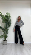 SUSYMIX - 54223S - T-SHIRT VISCOSAMANICA LUNGA SERAFINO RIGHE STEMMA LONDON