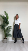 TENSIONE IN - 6137-38 - PANTALONE/GONNA LONGUETTE CON DETTAGLIO LETTERING ED ELASTICO LATERALE E RETRO