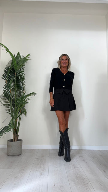 DAFNE - 8508P23 - CARDIGAN VISCOSA MOTIVO PUNZONATO, BOTTONI DORATI OPACHI