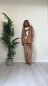 CELLOFUN - 2424F - FELPA CINIGLIA CON CAPPUCCIO, PATCH E FRANGE A CONTRASTO MANICHE, FUL ZIP