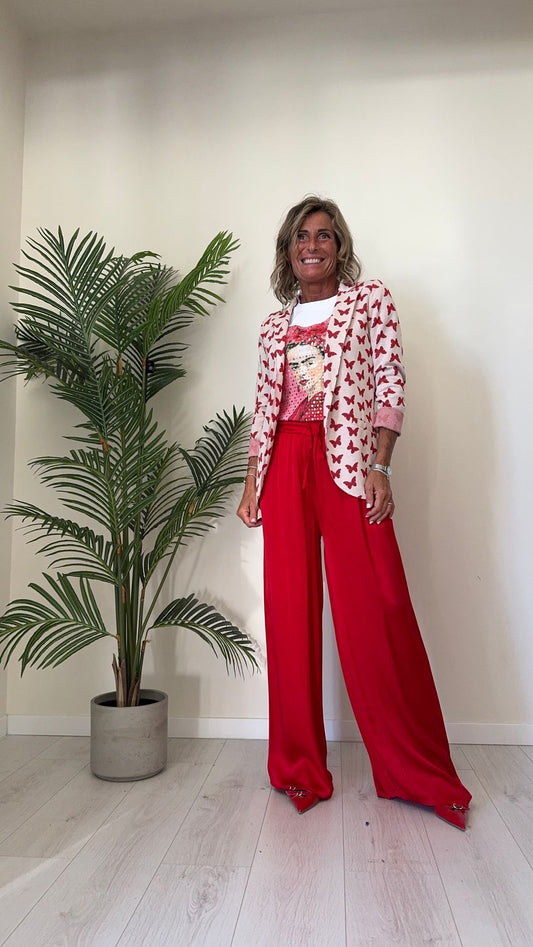DAFNE - 6139FAP28 - GIACCA JERSEY DI COTONE MOTIVO FARFALLE CON GLITTER