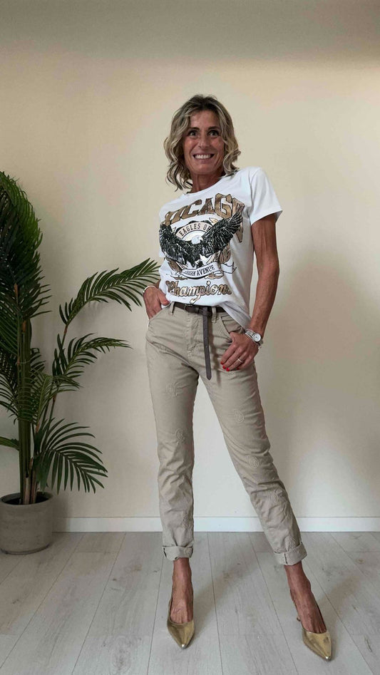 DAFNE - 718142CHP13 - T-SHIRT COTONE STAMPA CHICAGO
