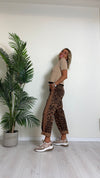 D'ELLE - A24P2020 - PANTALONE MACULA CON BANDA SEMILATERALE IN COTONE MANOPESCA