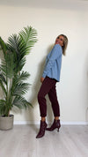 DAFNE - 894.822663P29 - PANTALONE TRAMATURA NIDO D'APE, SLOUCY SLIM