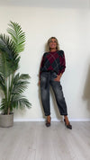 SUSYMIX - KJ0111 - JEANS CARGO CON CINTURA, ROTTURE E ABRASIONI