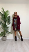 DAFNE - 9370P32 - CARDIGAN LUNGO VISCOSA DOPPIATA CON TRECCIA BORDO E MANICHE, CON TASCHE