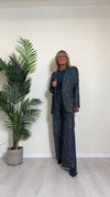 CELLOFUN - 2408G - BLAZER DENIM GLITTER OVER FIT