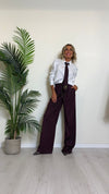 IMPERIAL - P9990040S - PANTALONE POLIVISCOSA GESSATO VITA ELASTICATA CON COULISSE