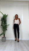 DAFNE - 3304P26 - PANTALONE A SIGARETTA IN TESSUTO TECNICO STRETCH, SOFT TOUCH,TASCHE A FILO