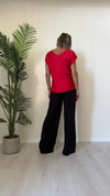 VENTISEI - 21.1871P19 - BLUSA VISCOSA 100% DOPPIO SCOLLO A V STONDATO