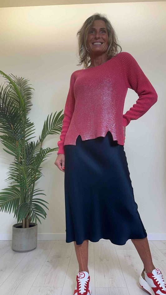SUSYMIX - 52183160 - MAGLIA SPALMATA CON SPACCHI