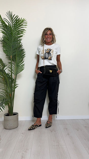 VICOLO - RB0585 - T-SHIRT ORSETTO ZEBRATO