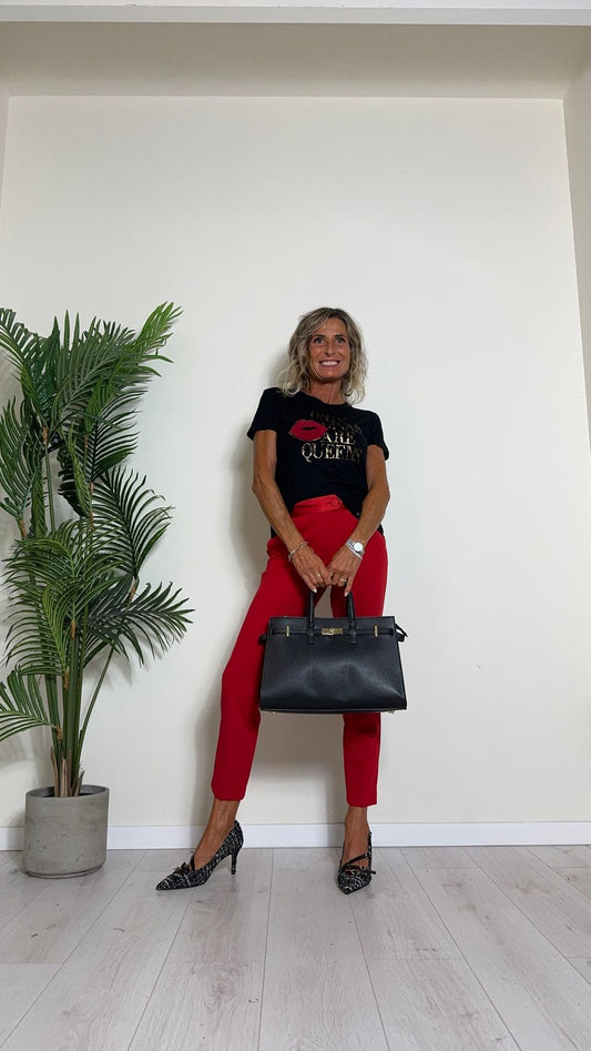 HIGH GARDEN - 4203 - HAND BAG IN PELLE CON CHIUSURA A CHIAVISTELLO