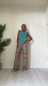 DAFNE - 411P19 - TOP LUREX IN VISCOSA MANICA ROUCHES