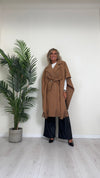 CELLOFUN - 2436CP - CAPPOTTO/MANTELLA CON FRANGE, FUSCIACCA STACCABILE E BOTTONI MILITARY