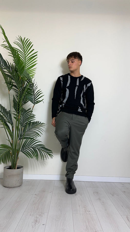 IMPERIAL - M814124366 - PULL MISTO LANA LAVORAZIONE ASTRATTA