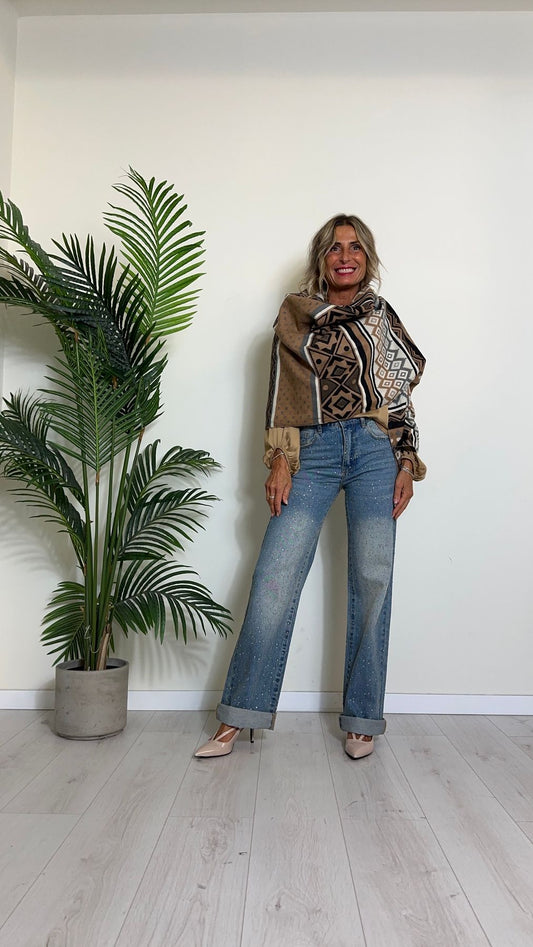 SUSYMIX - 9087RE - SCIARPONA FANTASIA ETNICA 100% VISCOSA