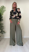 VENTISEI - 2266-44P25 - CAMICIA COTONE/SETA FANTASIA FIORI STILIZZATI CON COLLO COREANA
