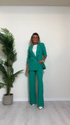 TENSIONE IN - 24P1829 - PANTALONE PALAZZO IN CREPE PIEGA CENTRALE