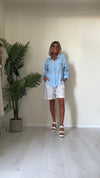 VENTISEI - 4476P30 - CAMICIA 100%LINO ORLO SFRANGIATO