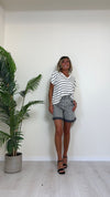 SUSYMIX - 10213 - MAGLIA VISCOSA SCOLLO A V RIGATA