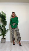 SUSYMIX - M76049 - MAGLIA COTONE APERTURA SPALLE E MANICA PIZZO