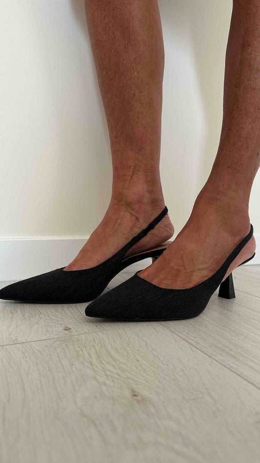 SUSYMIX - 9972 - SLING BACK TESSUTO, TACCO 6 CM