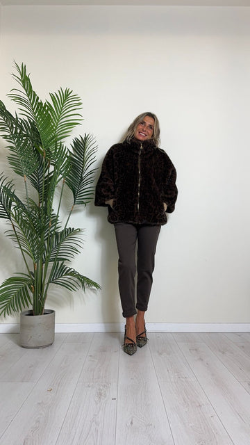 DAFNE - 0500P86 - ECO PELLICCIA MACULA MANICA 7/8 AMPIA