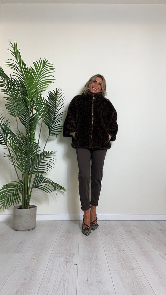 DAFNE - 0500P86 - ECO PELLICCIA MACULA MANICA 7/8 AMPIA