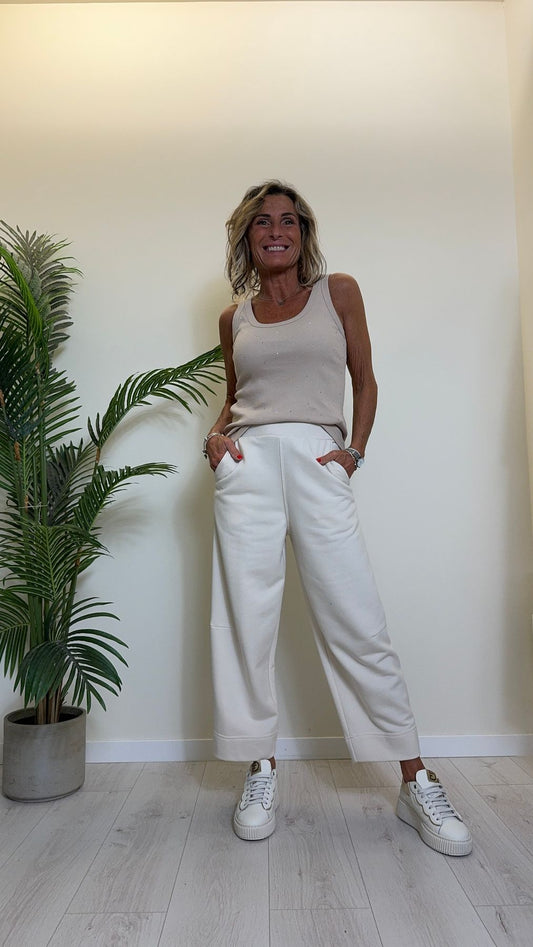 IMPERIAL - P4V5HGS - PANTALONE FELPA GARZATA, CARROT FIT