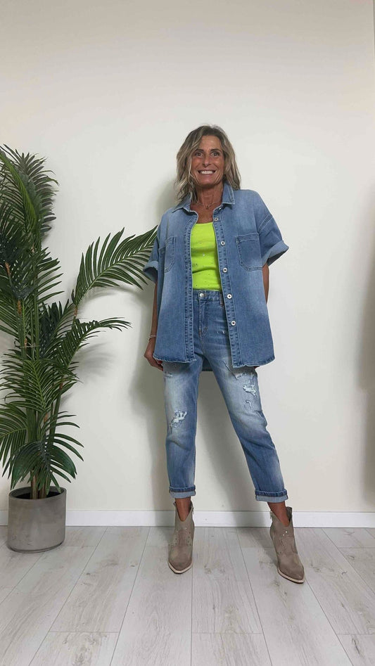 SUSYMIX - 87251CARROT - JEANS CARROT CON ROTTURE+TOPPE