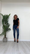 SUSYMIX - SBIO02 - T-SHIRT CON SPILLE STRASS DIVERSE
