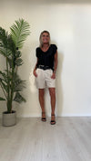 VENTISEI - 21.1871P19 - BLUSA VISCOSA 100% DOPPIO SCOLLO A V STONDATO