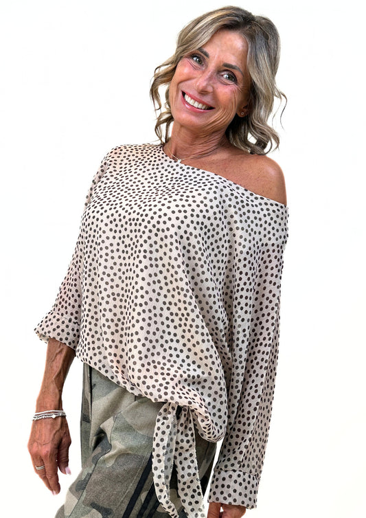 Inciso - Blusa a Pois con Nodo