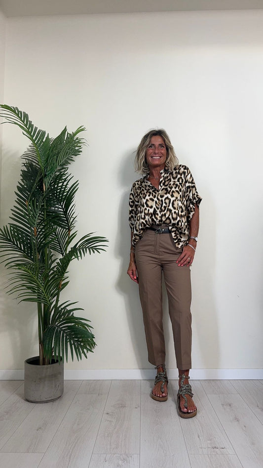 IMPERIAL - CMC0HPM - CAMICIA 100%VISCOSA STAMPA MACULA CON TASCHINO