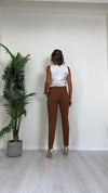 DAFNE - 3304P26 - PANTALONE A SIGARETTA IN TESSUTO TECNICO STRETCH, SOFT TOUCH,TASCHE A FILO