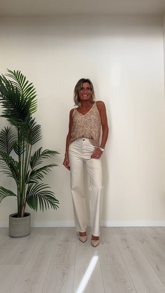 IMPERIAL - RGC6HKH - TOP FULL PAILLETTES FODERA MAGLINA CON SPALLINE