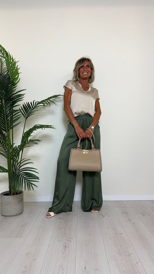 TENSIONE IN - F5677P05Q/PE24 - PANTALONE 100% VISCOSA VITA ELASTICATA
