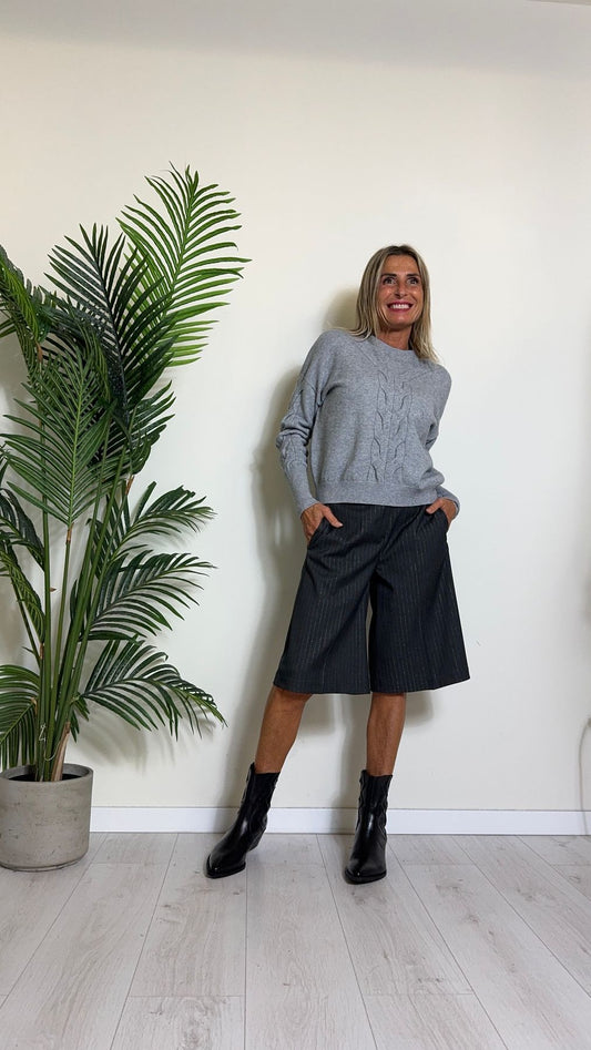 DAFNE - TS235145P26 - MAGLIA VISCOSA INTARSIO GEOMETRICO