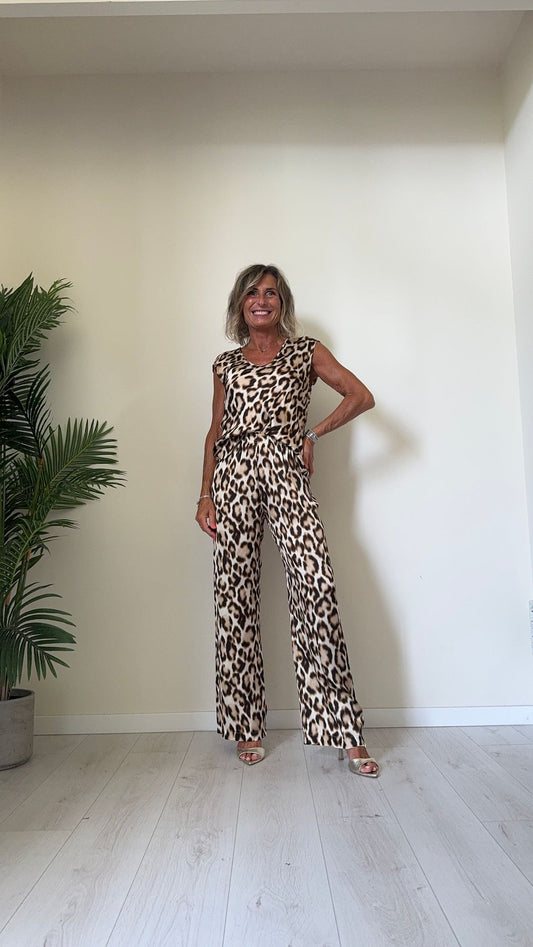 IMPERIAL - REH0HPM - BLUSA 100%VISCOSA SCOLLON A CUORE FANTASIA ANIMALIER