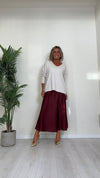 DAFNE - 2502P23 - MAGLIA IN VISCOSA CON SCOLLO A CUORE PUNTO CALATO