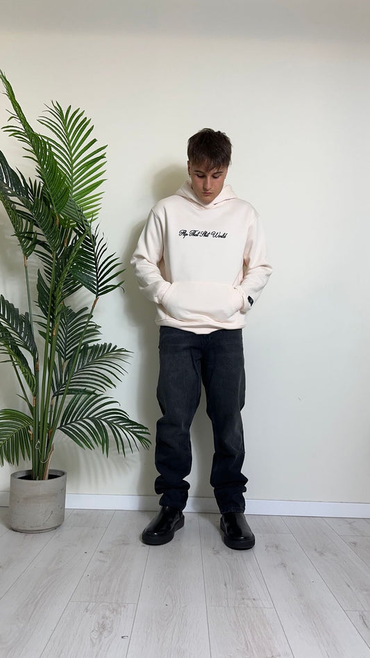 IMPERIAL - F858F001 - FELPA COTONE CON MARSUPIO E CAPPUCCIO LETTERING RILIEVO