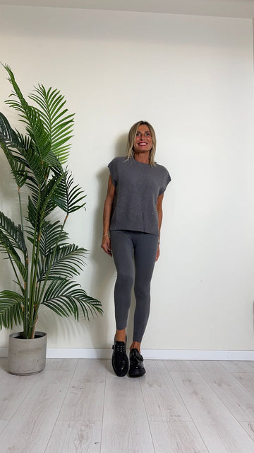 D'ELLE - AP3146 - LEGGINGS IN MAGLI DI VISCOSA CON POLSINO