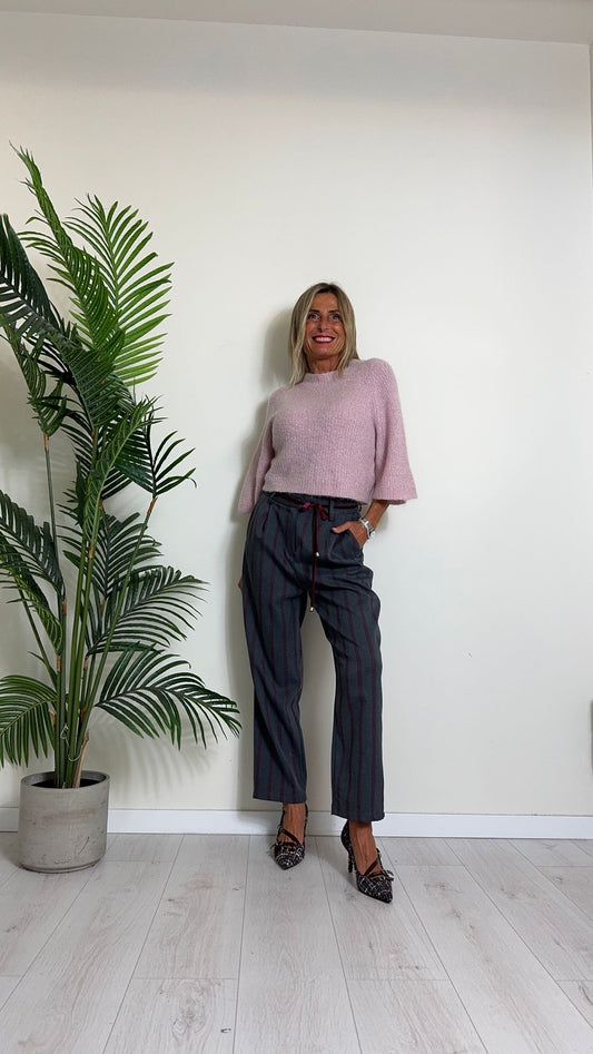 D'ELLE - ROBW2225 - PULL MOHAIR LAME' MANICA AMPIA