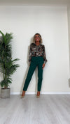 DAFNE - 3304P26 - PANTALONE A SIGARETTA IN TESSUTO TECNICO STRETCH, SOFT TOUCH,TASCHE A FILO
