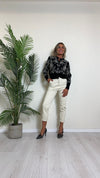 DAFNE - 894.822663P29 - PANTALONE TRAMATURA NIDO D'APE, SLOUCY SLIM